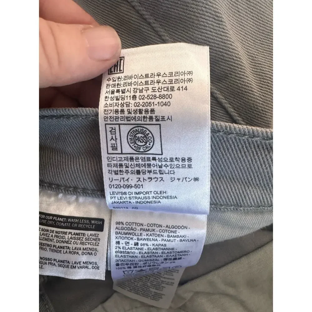 Levi's 514 Jeans Men's Size 40X32 Gray Straight Leg Fit Denim City Comfort NWT
